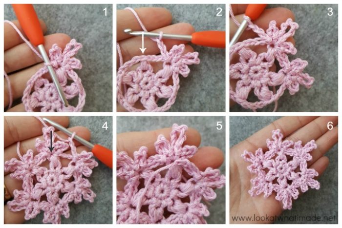 Floral Crochet Snowflake ⋆ Look At What I Made