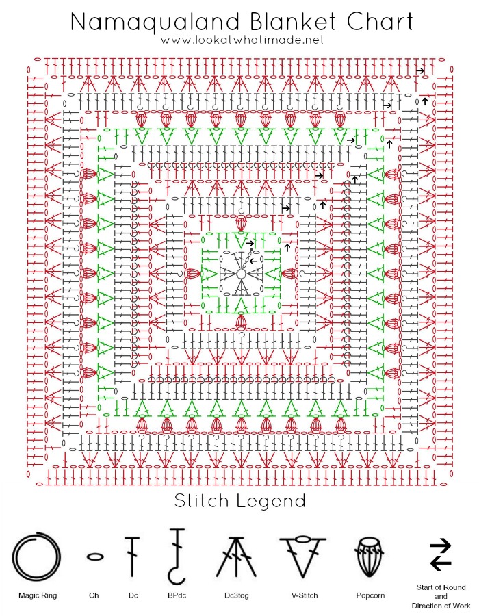Namaqualand Blanket Crochet Chart