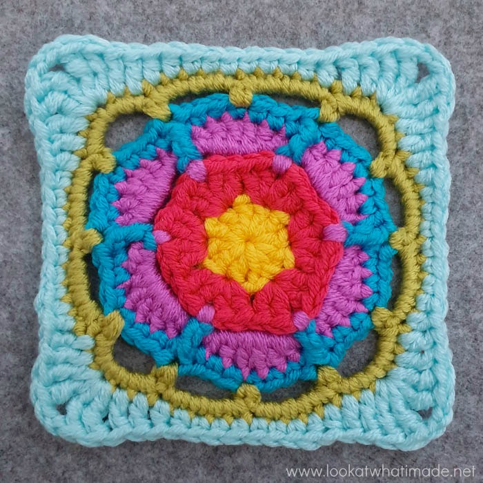 bright crochet square