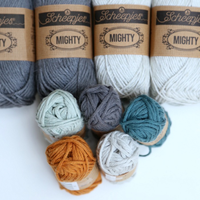 Scheepjes Cahlista and Mighty Yarn