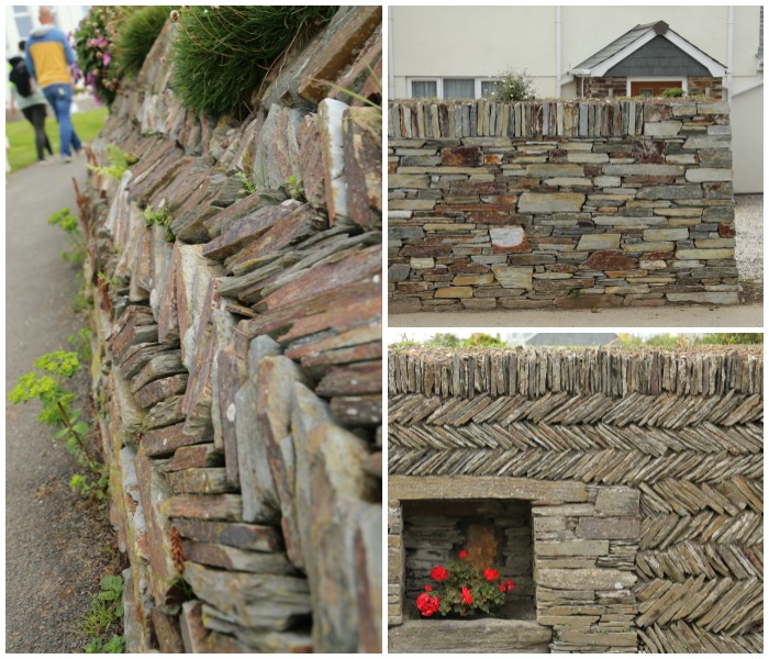 Cornwall Tintagel Herringbone Slate Walls