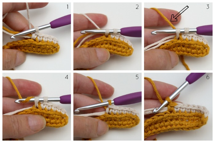 Step-by-step tapestry crochet photos