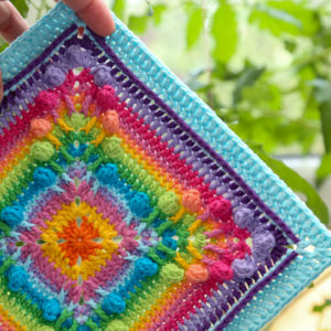 textured crochet square
