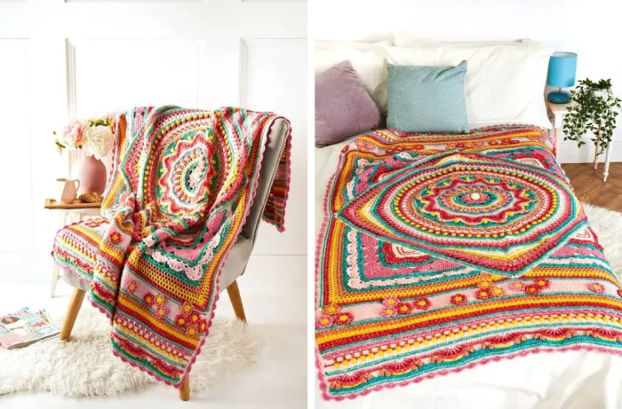 Cozy Crochet Blankets Book – Twinkling Star Mandala – It's all in