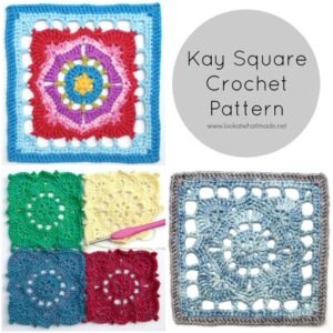 simple lace and floral crochet square free pattern join as you go