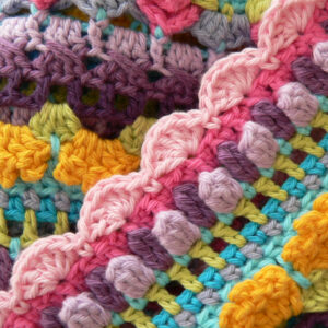 floral crochet stitches in the free Sophie's Universe crochet-along