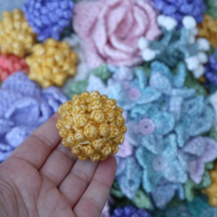 crochet craspedia free crochet pattern with charts and video