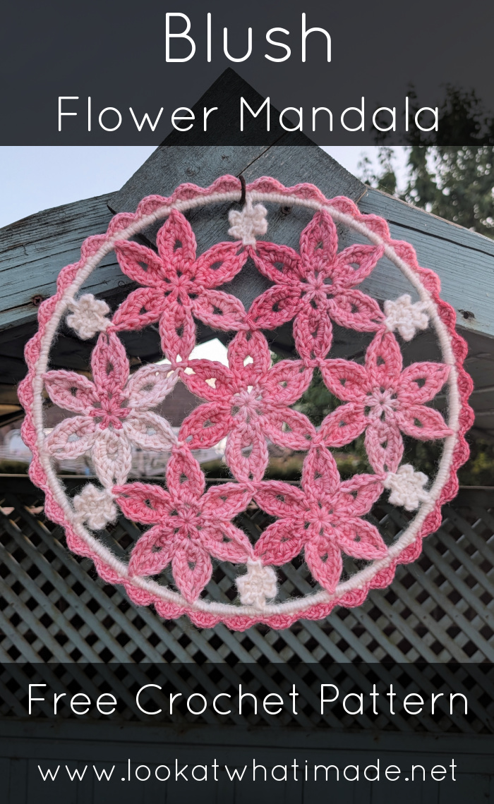 Blush Flower Mandala free crochet pattern by LookatWhatIMade