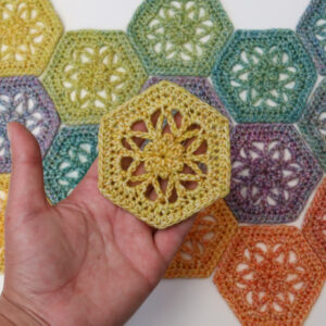 Simple Crochet Hexagon Pattern using Basic Stitches