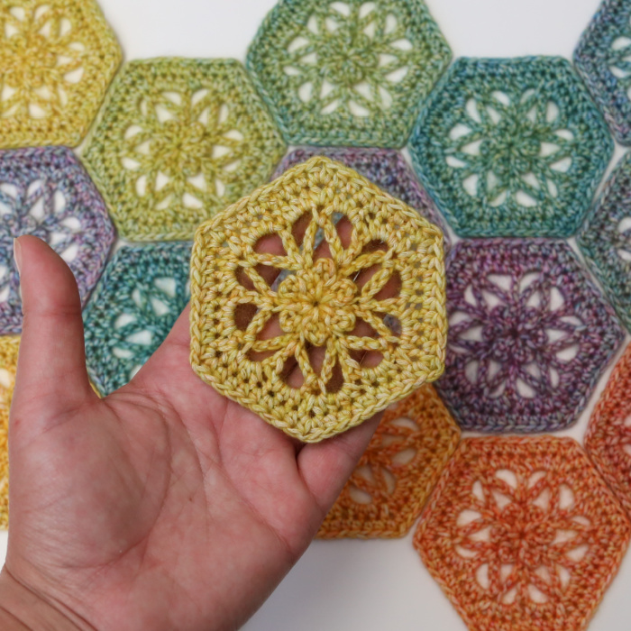 Simple Crochet Hexagon Pattern using Basic Stitches
